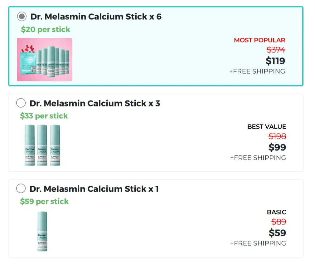 Dr Melasmin Calcium Stick offer price